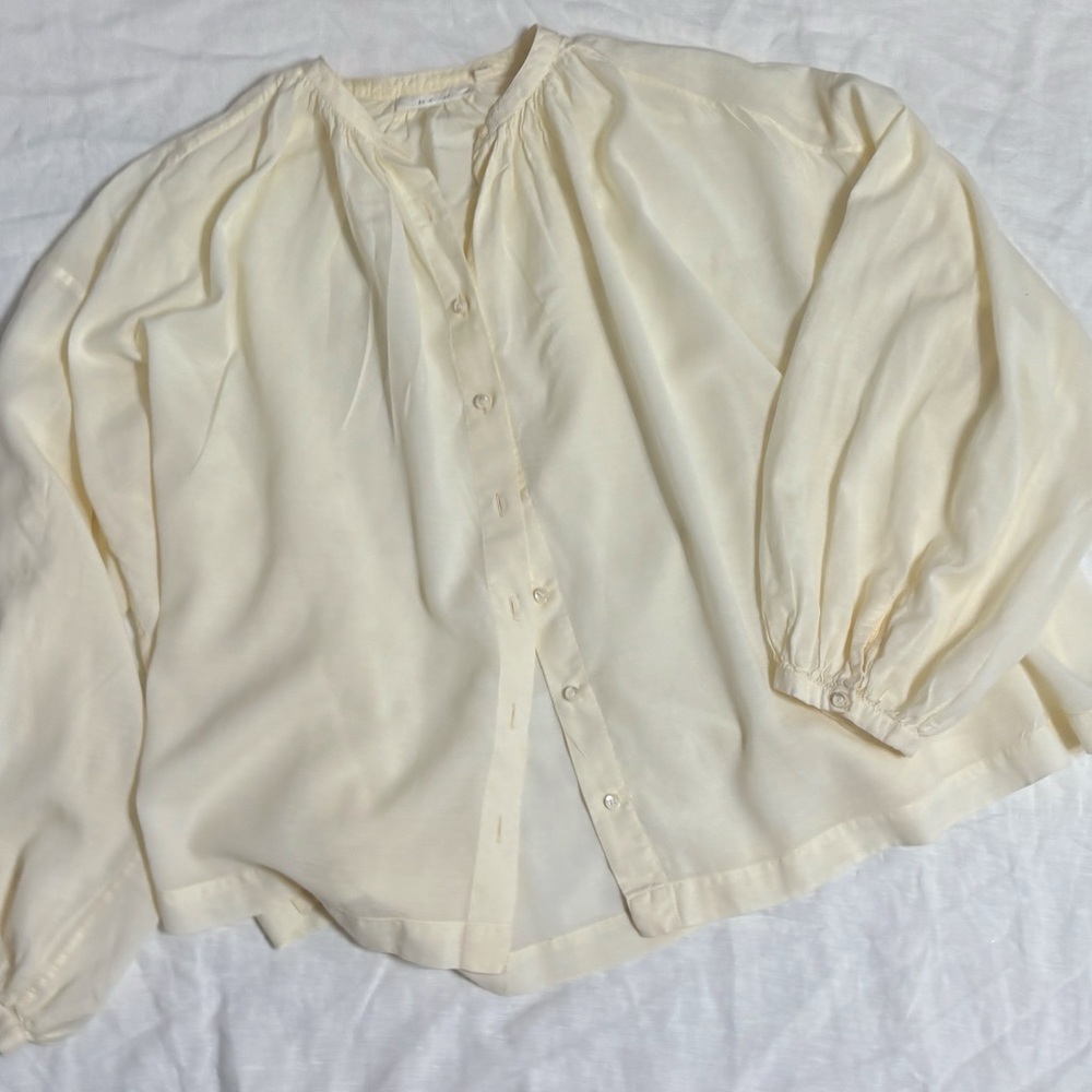 Doen Jane blouse in salt EUC